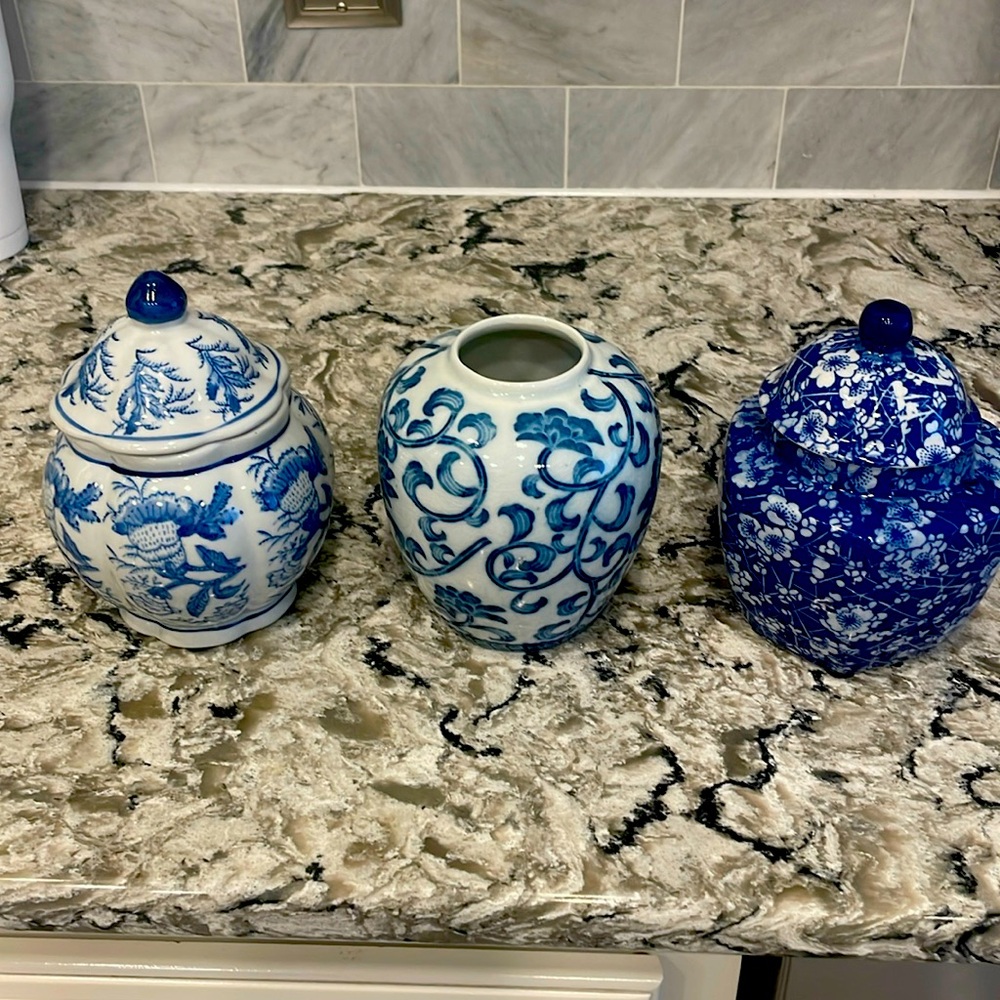 Mini ginger jars set of 3